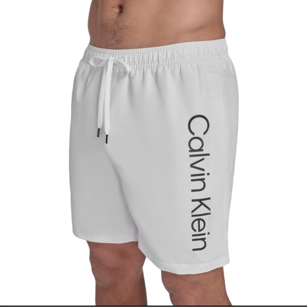 Calvin Klein Swim Trunks Men's Size Medium White